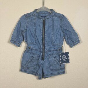 Charly Denim Romper children girls dress baby toddler 3-6 months